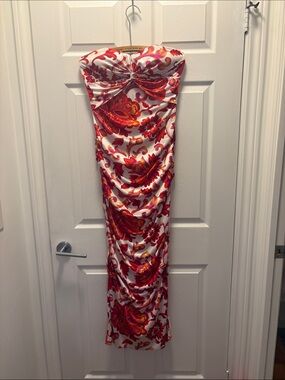 Pink Ice Satin formal dress